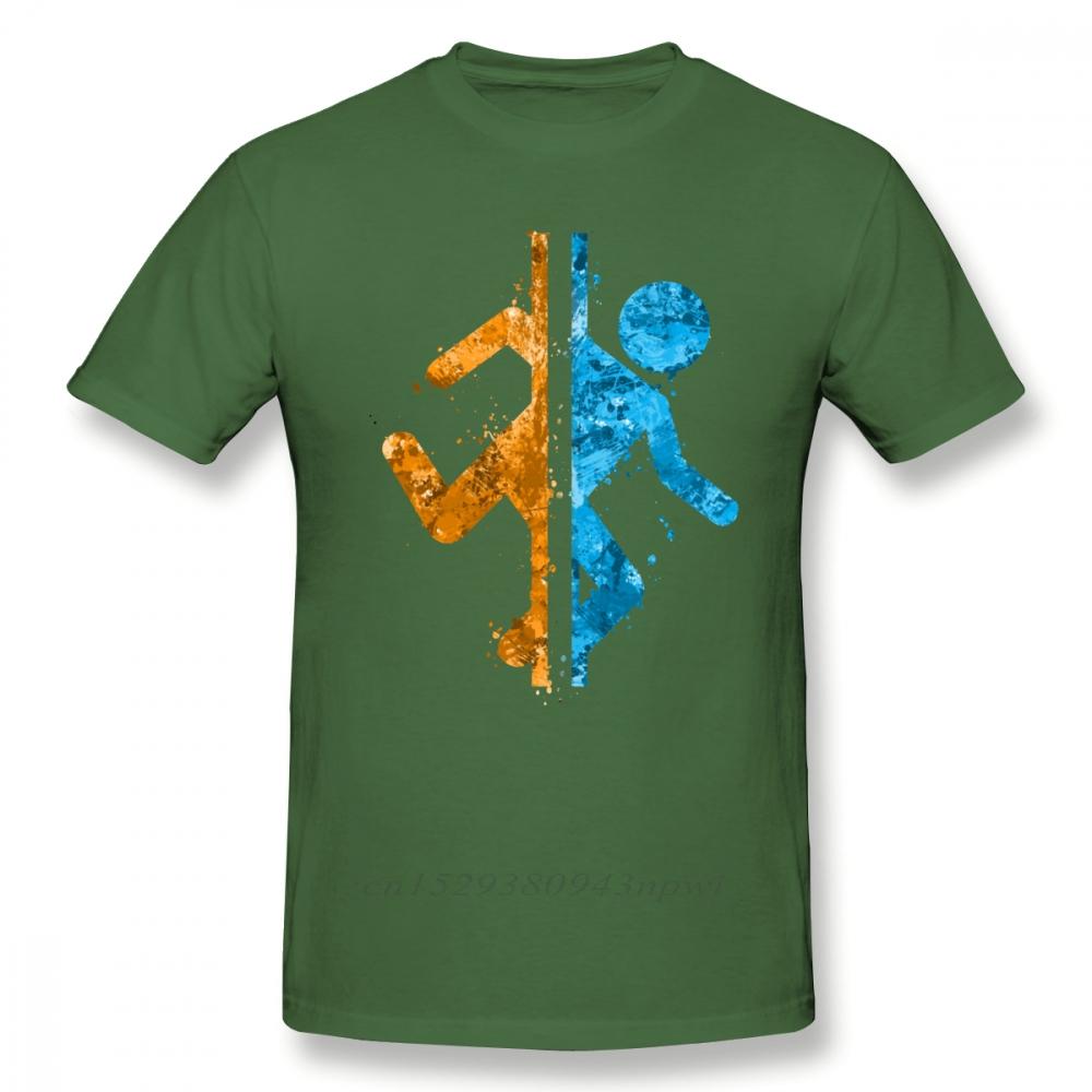 Portal T Shirt Portal Splatter TShirt Printed Casual Tee Shirt Mens Cute Cotton Short Sleeves Tshirt