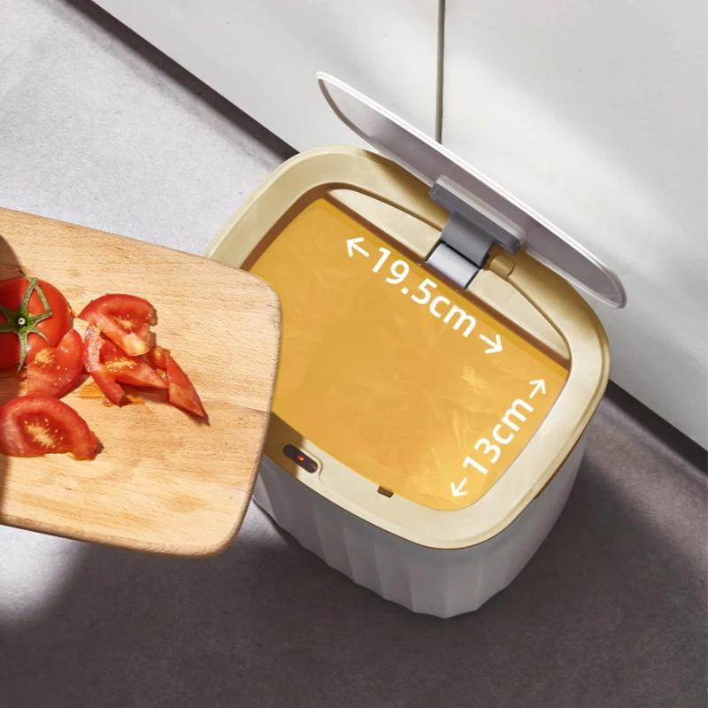 12/15L Fashion Home Kitchen Bathroom Smart Sensor Trash Can Household Automatic Electronic Trash Can Kitchen Waste Bin Trash Can