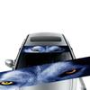 3D Autoaufkleber Wolfsaugen und Totenkopfmuster für Frontscheibe Auto Heckscheibe Sonnenschutz Vinyl Aufkleber Coole Tier Dekoration