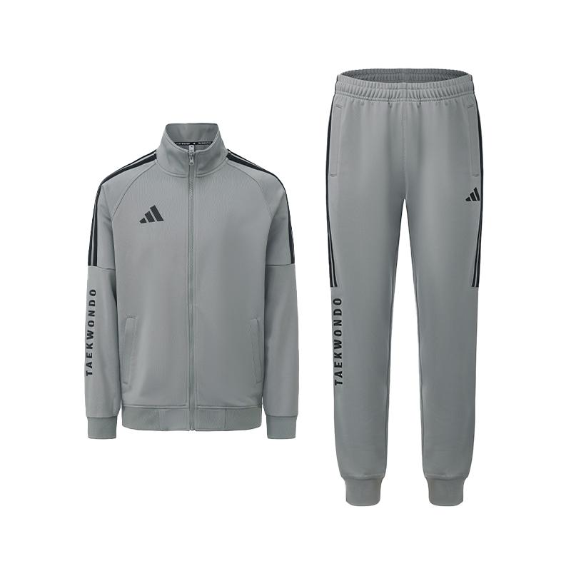 Adidas 3-Stripes Taekwondo Classic Retro Tracksuit Unisex Tracksuit TR30JR1TK-GYB+TR30P1R1TK-GYB