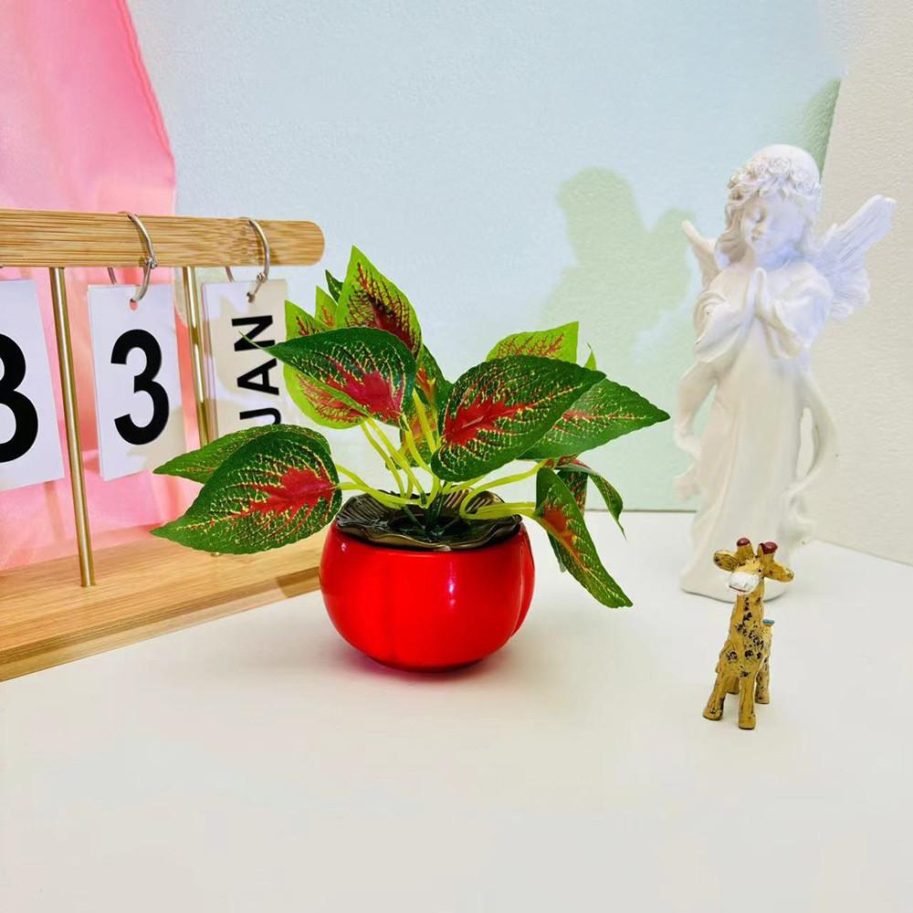 Persimmon Epipremnum Aureum Flowerpot Simulation Green Plant Plant Potted