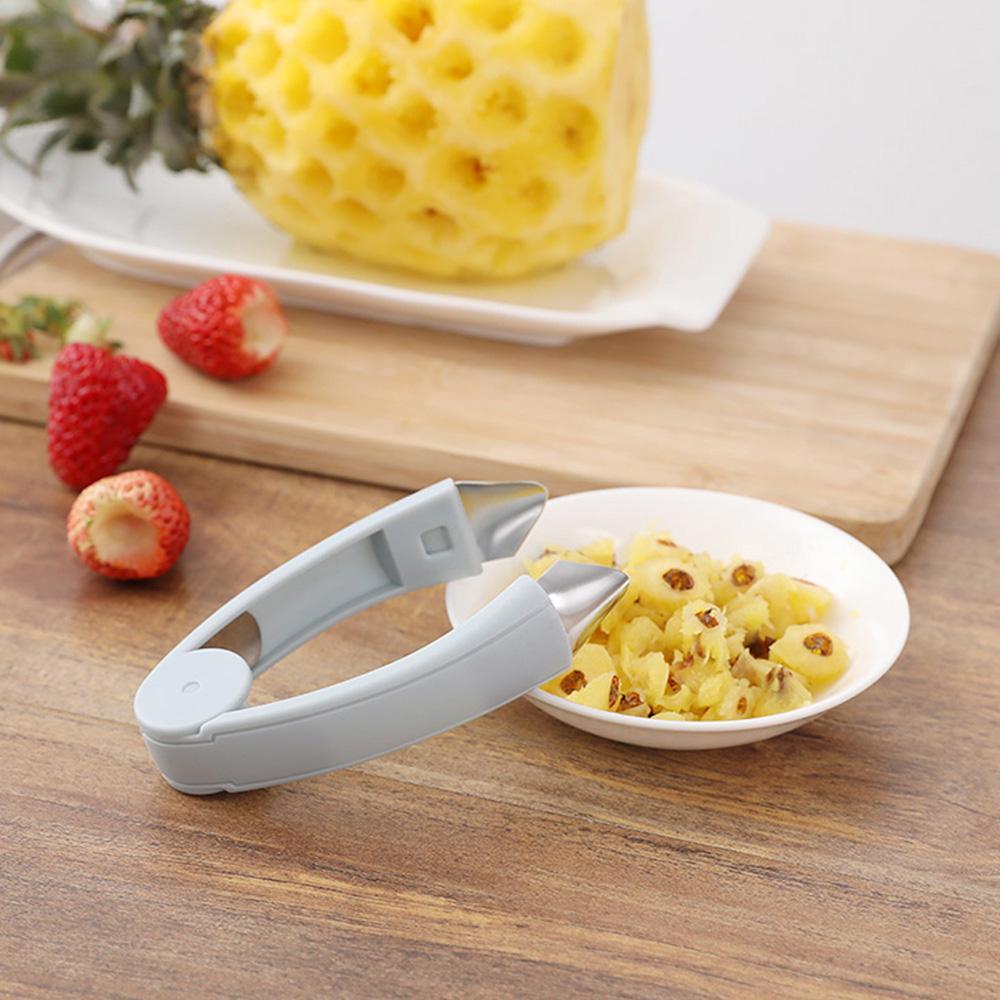 

Fruit Tool Slicer Strawberry Pineapple Eye Peeler Top Stem Remover Kitchen Gadget Seed Remover Clip синий