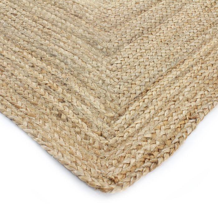 Tapis en jute tressé naturel artisanal 250x250