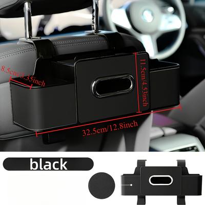 Multifunktionale Aufbewahrungsbox für das Auto, mit Taschenhalter und Handyhalterung, strapazierfähiges Material, einfache Installation, passend für die meisten Automodelle