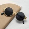 Personalized Round Frame Sunglasses Fashion Hollow Temple Legs Metal Glasses For Men And Women 2246