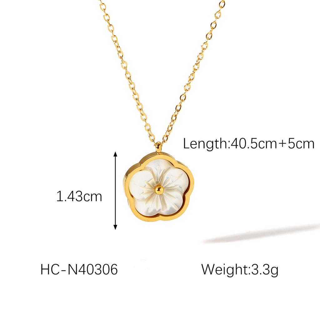 Light Luxury High-end Zircon Flower Earrings with Mother-of-Pearl Petal Pendant, Women's Necklace and Bracelet Set