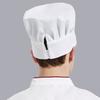 Yousheng Chef Hat Solid Color Flat Top Pleated Design Breathable Cotton Chef Hat Adjustable Fit Lightweight Cooking Cap
