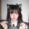 Adjustable Black Cats Ears Hairband Plush Cosplay Accessory Headdress Props For Anime Costume Party Daily Use