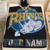 Individuell bedruckte Leeds Rhinos Flanelldecke, Hohe Qualität, Bequem für alle Jahreszeiten, Heimdekoration, Wärme und Komfort