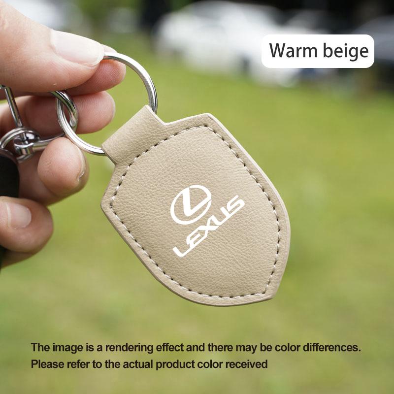 2026 Hot Interior Stickers Car Leather Keychain Shield Type Emblem Key Ring For Lexus RX300 IS200 IS250 ES350 Ct200h UX250h NX30