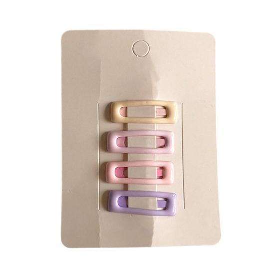 4Pcs Hairpins Hollow Star Heart Butterflies Shape Hair Clips Soft Macaron Colors Gentle BB Clips Kids Hair Accessories