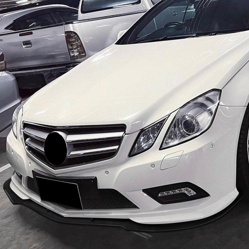 Para Mercedes Benz Clase E W207 C207 Coupé 2009-2012 Labio Divisor Spoiler Delantero Negro Mate Brillante Aspecto Fibra de Carbono