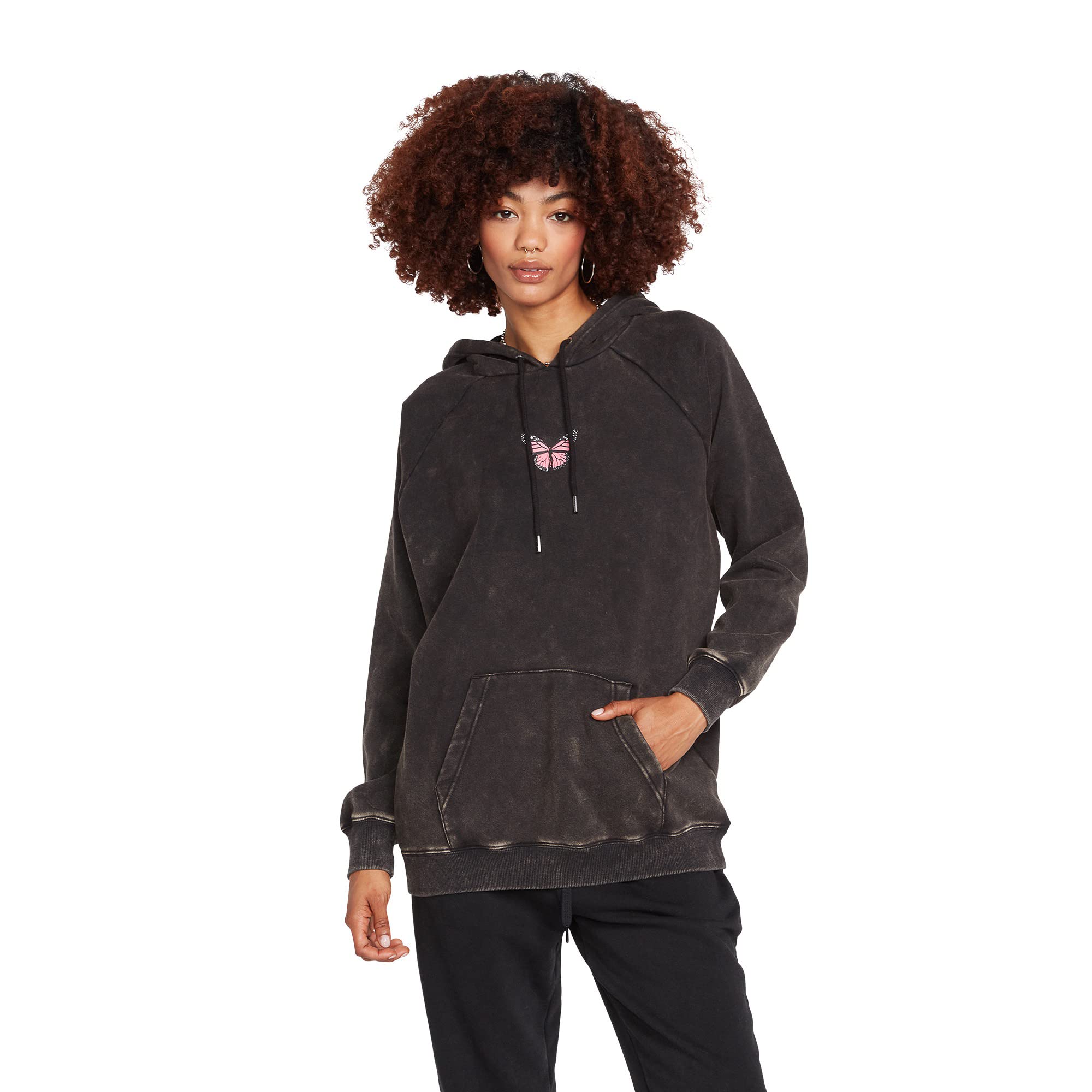 

Volcom Oversized Sweatshirt TRULY STOKED BF Cute Size S Women s [B4132201 / PO] Black,