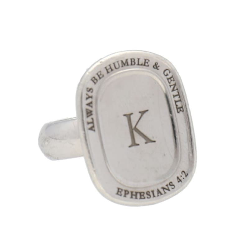 

HYEON.K INITIAL RING WHITE