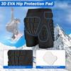 TOMSHOO Butt Pad Snowboard Hip Protector Shock Absorption Ski Protection Unisex Washable