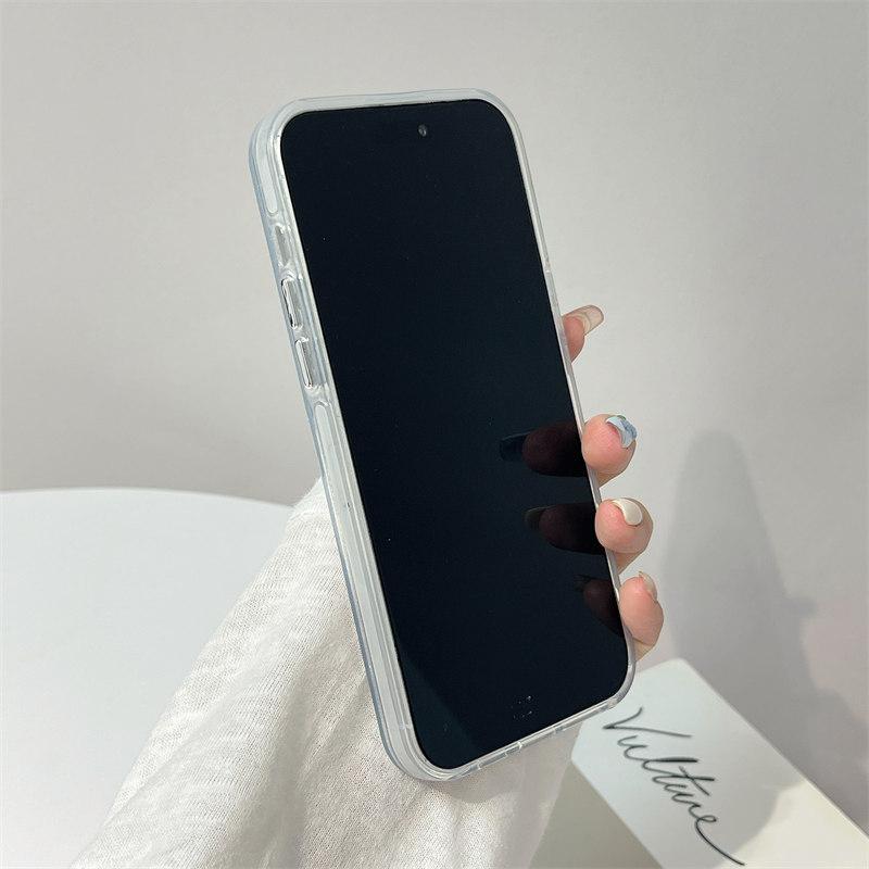 Luxuriöse, minimalistische, transparente TPU-Hülle mit Glitzer im IMD-Design für das iPhone 15 Pro Max 14 Plus 13 12 Pro 11, All-Inclusive-Absturzsicherung
