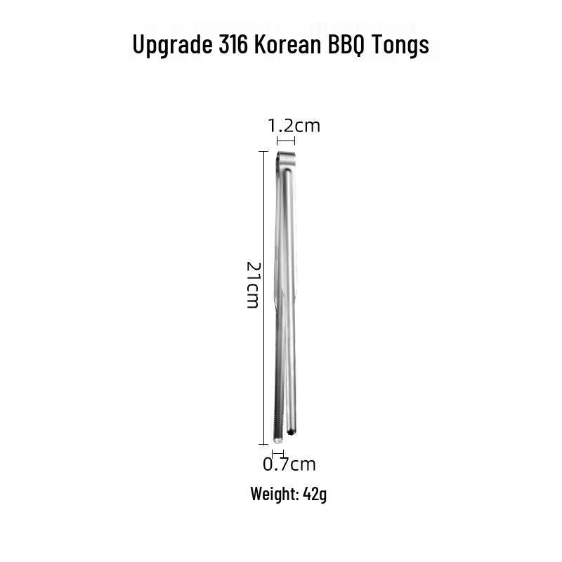 

ZISIZ Upgraded 316 BBQ & Food Tongs - 2 Pack