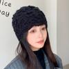 Handmade Crochet Knit Beanie Hat for Women Girls Hook Flower Hollow Caps for Vacation Party Daily Elegant Beanies