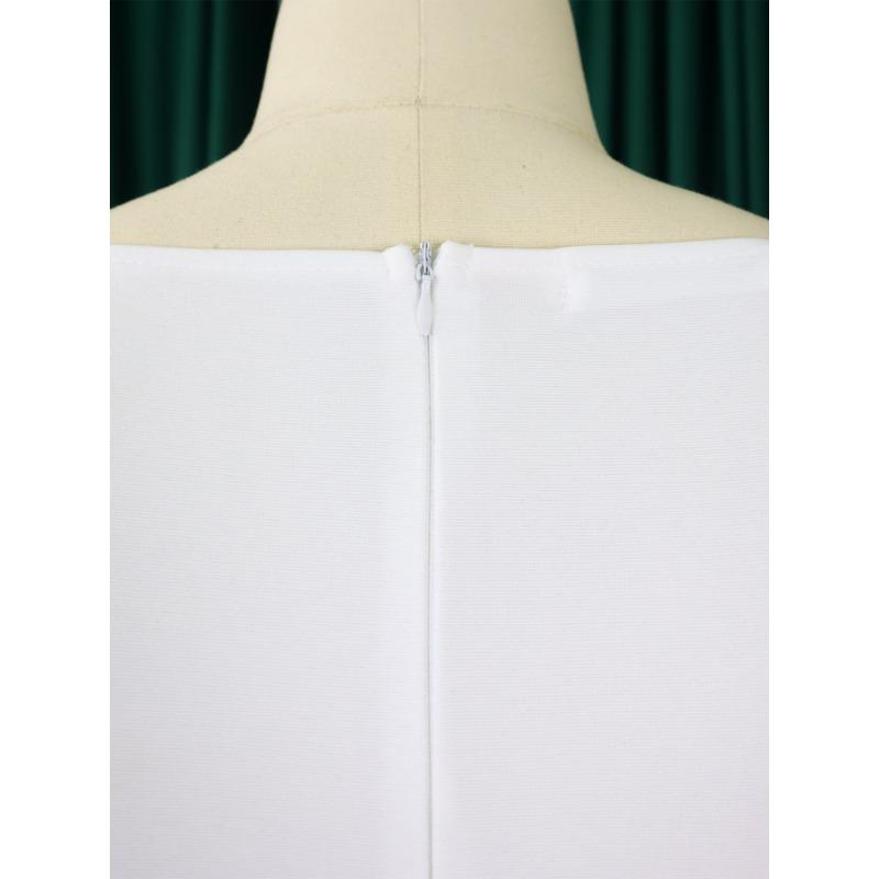 Rochie de damă plus size, modă, culoare solidă, petrecere peste șold, mânecă clopot, rochii OL