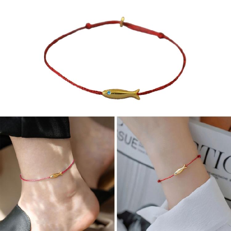 Mother-Child Red Thread Bracelets Lucky Little Fish Hand Rope Foot Rope