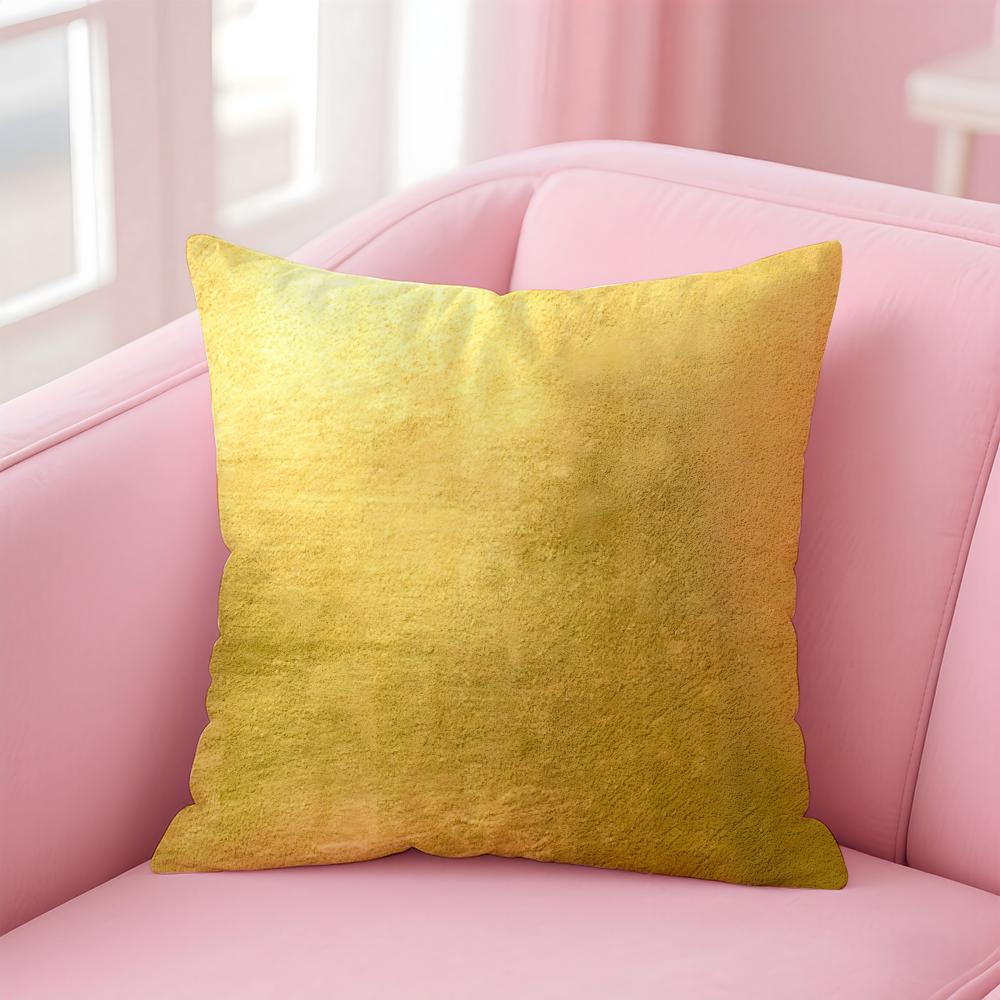 Luxe Shiny Art Gold Foil Texture Cushion Cover Pillow Case Soft Skin Friendly Fabric  Concealed Zipper