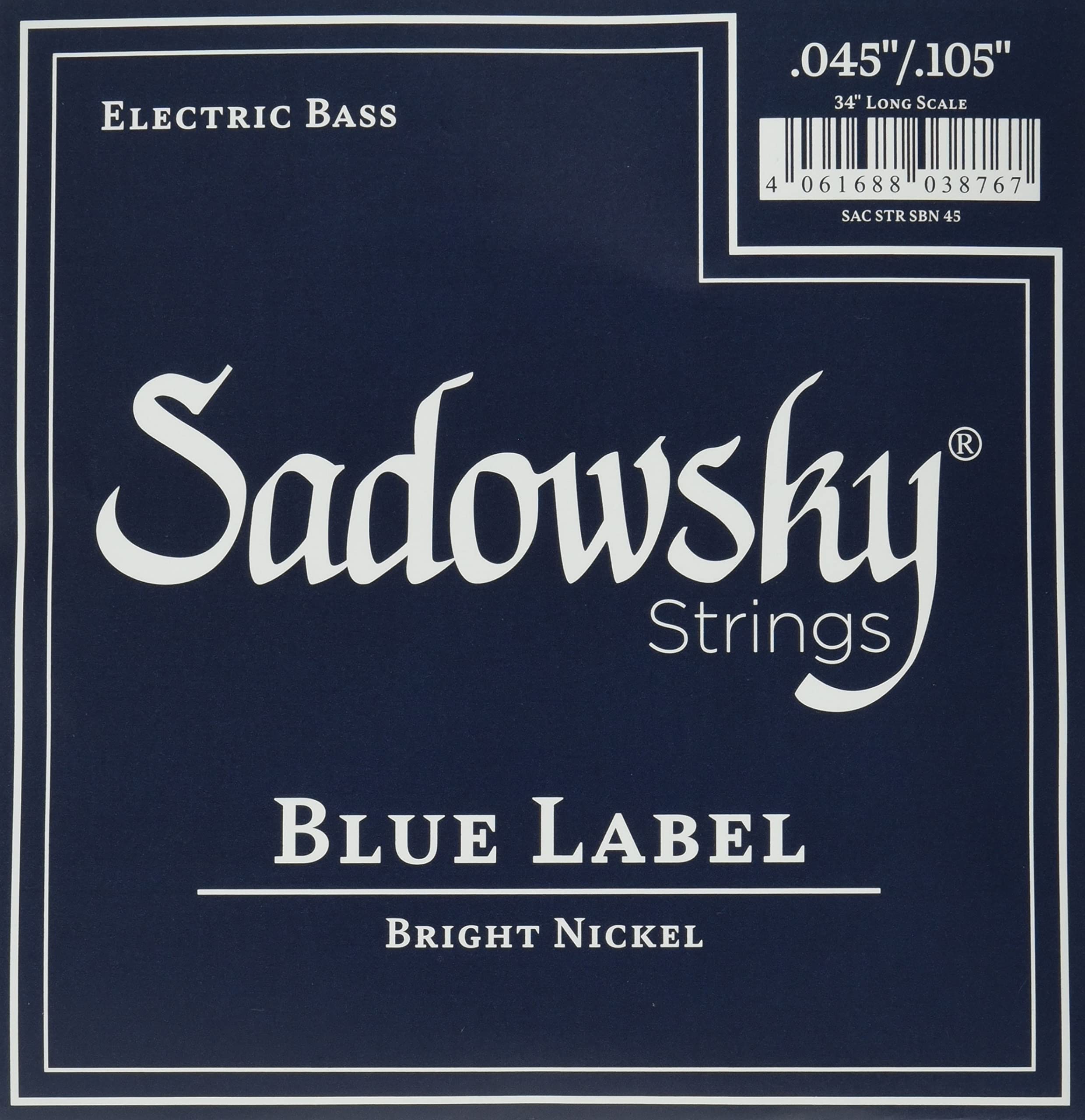 

Blue Label Bass SBN45 Blue Strings, Nickel, 4-String, 045-105
