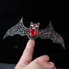 Dark Halloween Bat Hairband Metal Halloween Tiara Temperament Rhinestone Crowns  Party