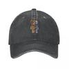 2026 Roboter Teddybär Herren Damen Baseballkappe Used Denim Hüte Kappe Vintage Outdoor Sommer Verstellbare Passform Kopfbedeckung