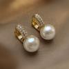 Korean Fashion 925 Silver Pearl Drop Earrings For Women
