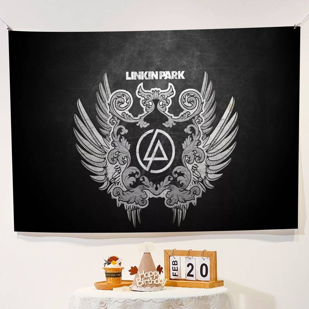 L-Linkin Park Backdrop Children's Birthday Party Happy Birthday Bedroom Sofa Decoration Banner