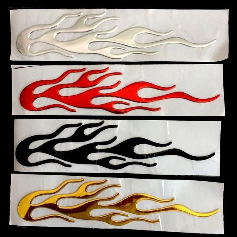 Coda di vento 3D Moto Fiamma Magica Adesivo Decalcomania Emblema Etichetta Badge Decor Decorativo oro Argento Rosso