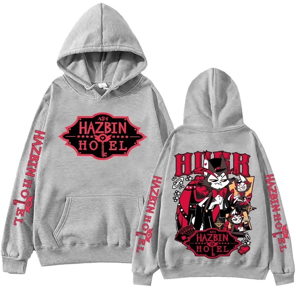 2026 Hazbin Hotel Husk Hoodie Man Woman Harajuku Fashion Casual Long Sleeve Pullover Tops Sweatshirt Gift Autumn and Winter Unisex