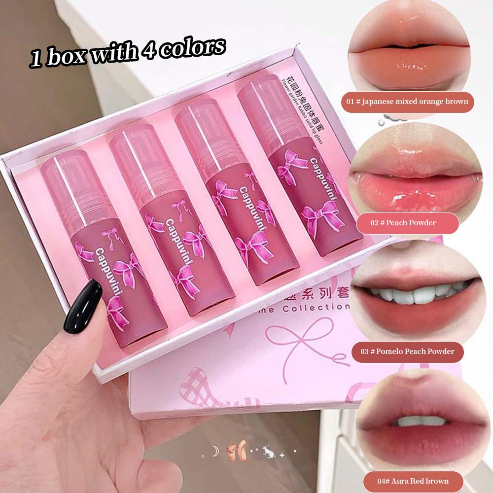 Cappuvini Butterfly Lip Glaze Set Watery Matte Lip Gloss Lipstick