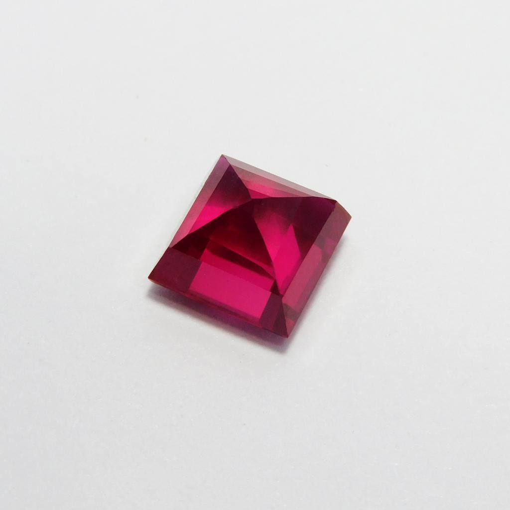 Bloody Red Ruby 4.35 Ct Natural Loose Gemstone CERTIFIED Square Cut P-4671-Ra