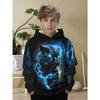Boys' 3D printed casual fashion hoodie, spring and autumn winter long sleeved pullover, children's clothing