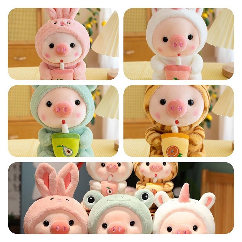 Cute Milk Tea Pig Plush Toy Wholesale-becoming Pig Doll Stuffed Animal For Cross-border Piglet Lovers
