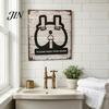 Vintage Metal Plaque Please Wash Your Hands Sign, Waterproof Rust-Proof Retro Bathroom American Country Style Decor Wall Decor, Distressed Art