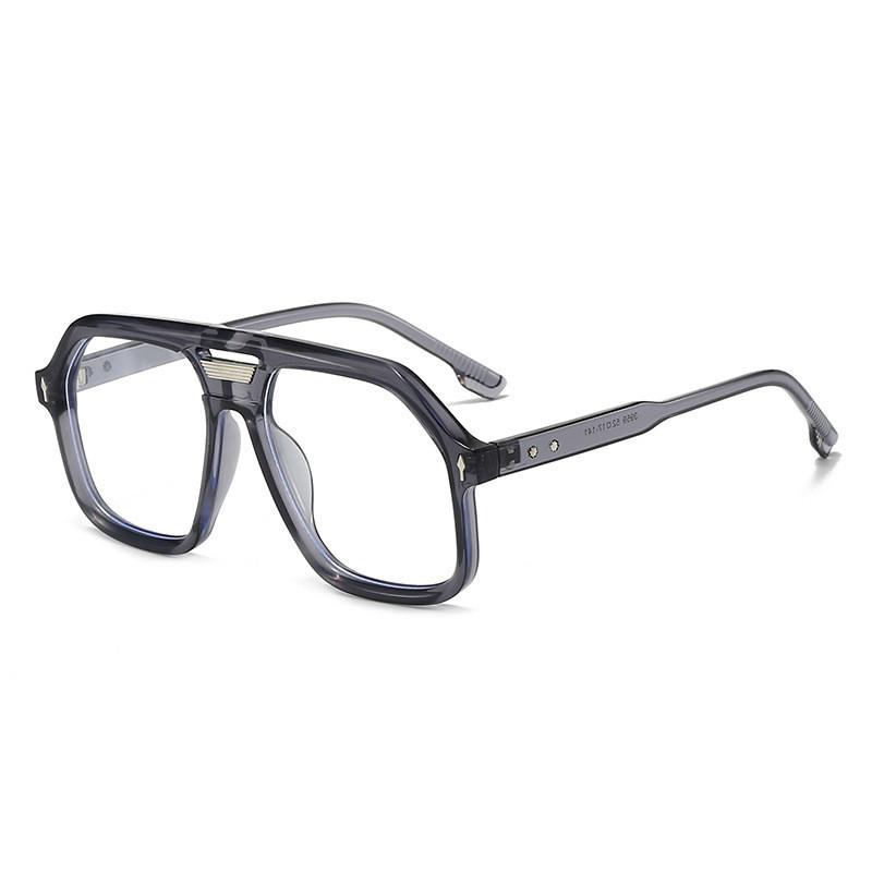 Fashion Square Pilot Glasses For Outdoor Activities Uv400 Antiglare Unisex Summer 2025 TransparentGrayFrame