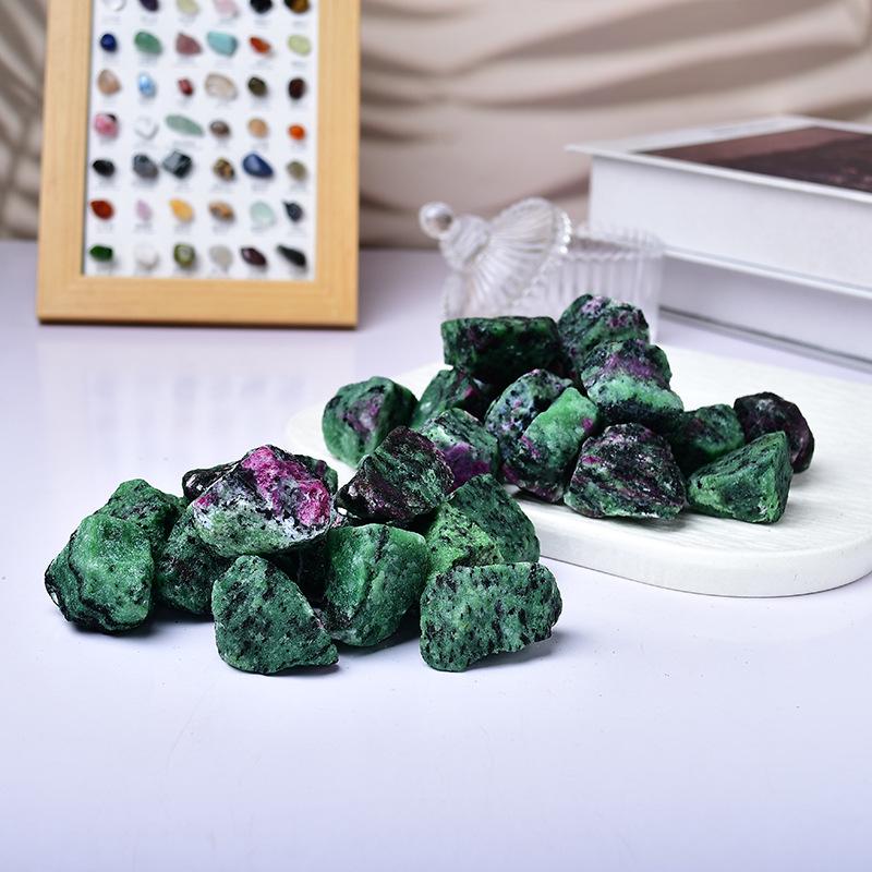 Ornamento Aromaterapêutico de Pedra Bruta de Rubi para Acalmar Emoções e Decoração de Casa Feng Shui