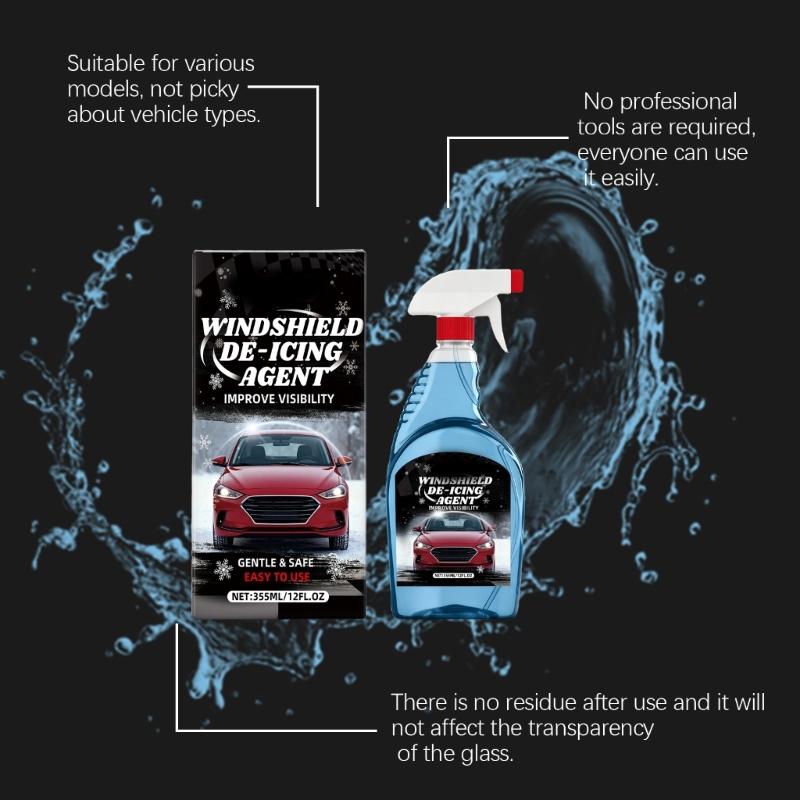 Car Deicer Sprayer Antifreeze For Car Window Effective Fast Acting Windshield Deicing Sprayer Frosts Melt