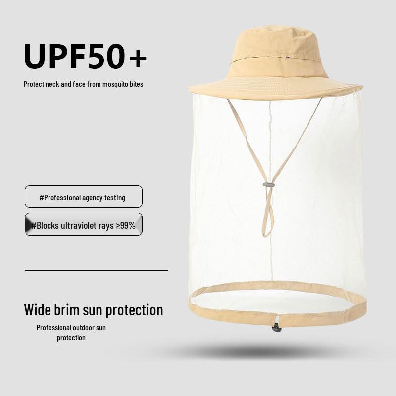Unisex Sommer Sonnenhut: Moskitosicheres Netz, Schnelltrocknend, Wasserdicht, Ideal zum Angeln und Klettern