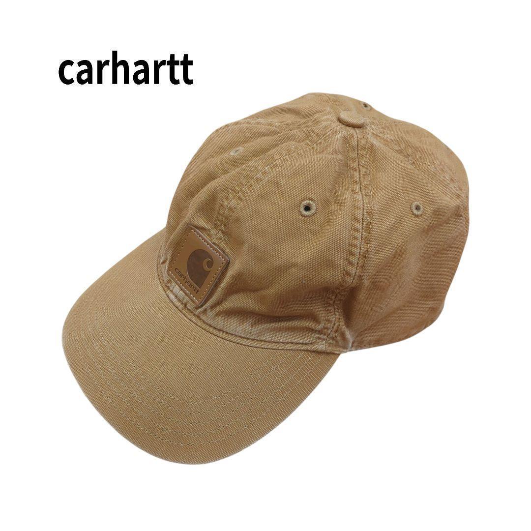 

[USED] 00s Carhartt ODESSA CAP hat with leather logo embroidery