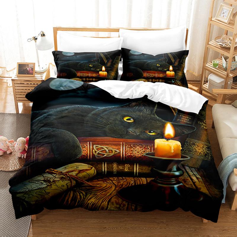 Comforter Cat Cat Lover Gifts Bedding Set Cute Kitten Pattern Animal Theme Double Queen King Size