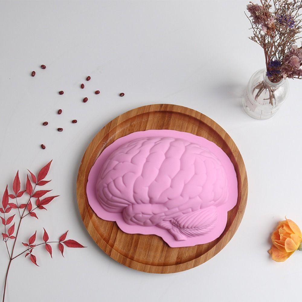 Scary Brain Silicone Mold Body Parts Human Brain Cake Mould Fondant Mold   Kitchen