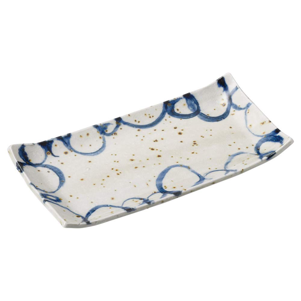 Shigaraki ware Hechimon long plate, 24cm, Gosu round, MR-3-3379