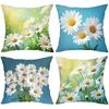 Beautiful Daisy Printed Cushion Covers for Home Decor Polyester Pillowcase, Sofa Decorative Cushion Cov Headboard Pillow