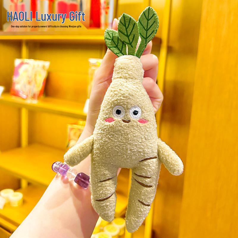 Cartoon Candy Plush Keychain: Cute Biscuit & Bread Doll Pendant Gift