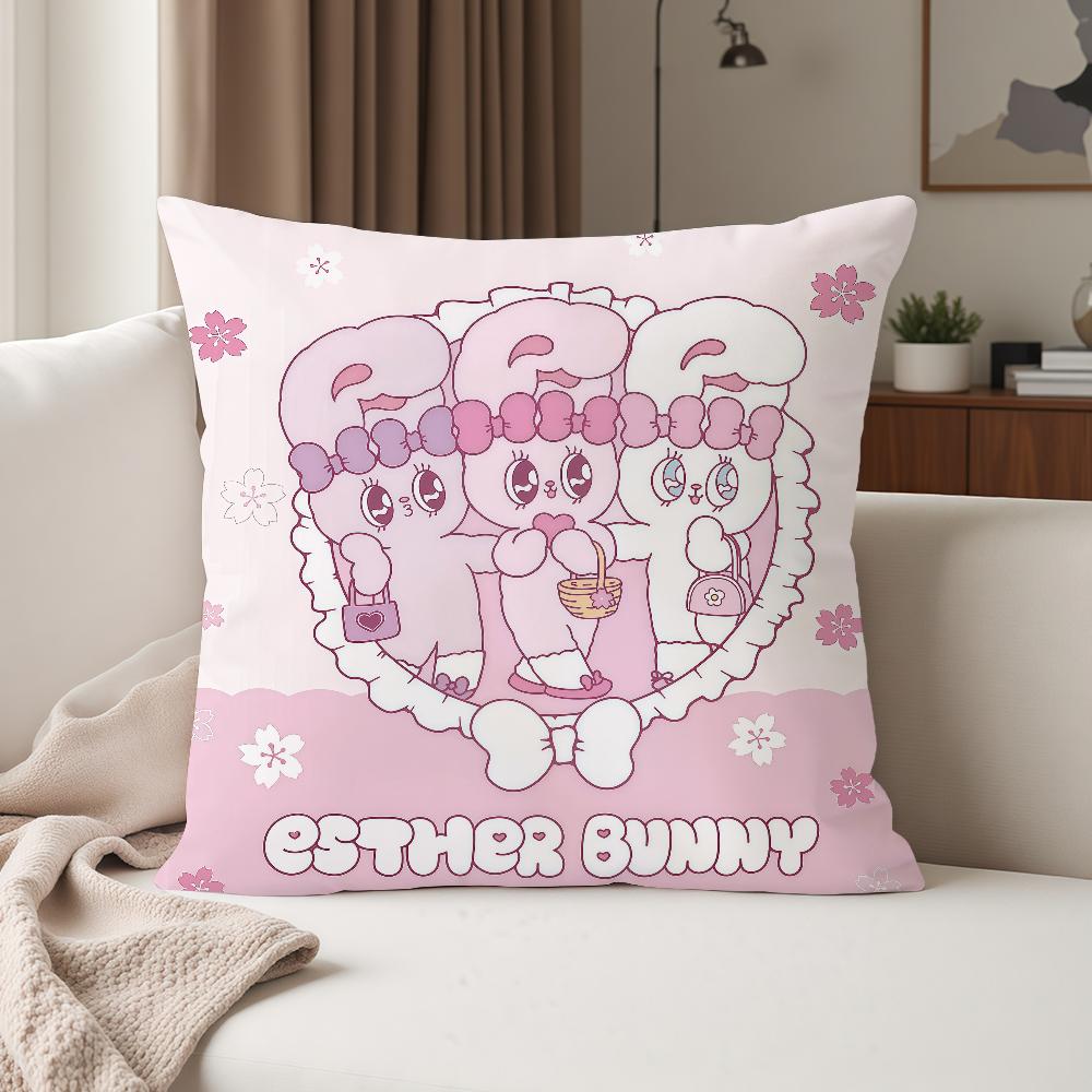 Cartoon Cute Eesther Bunny Pillow Case Suitable For Bedrooms Living Rooms Cars Home Decoration