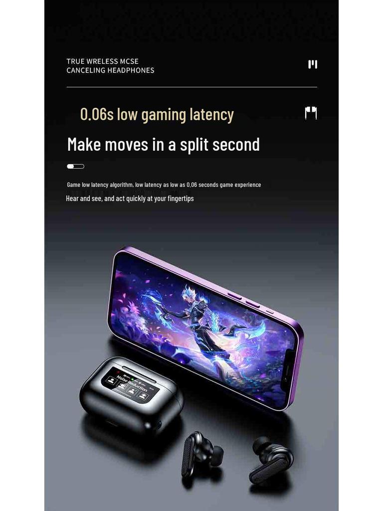 Smart Home TWS Bluetooth Earphones: Noise-Canceling, Low-Latency, In-Ear Audio for Gaming & Entertainment