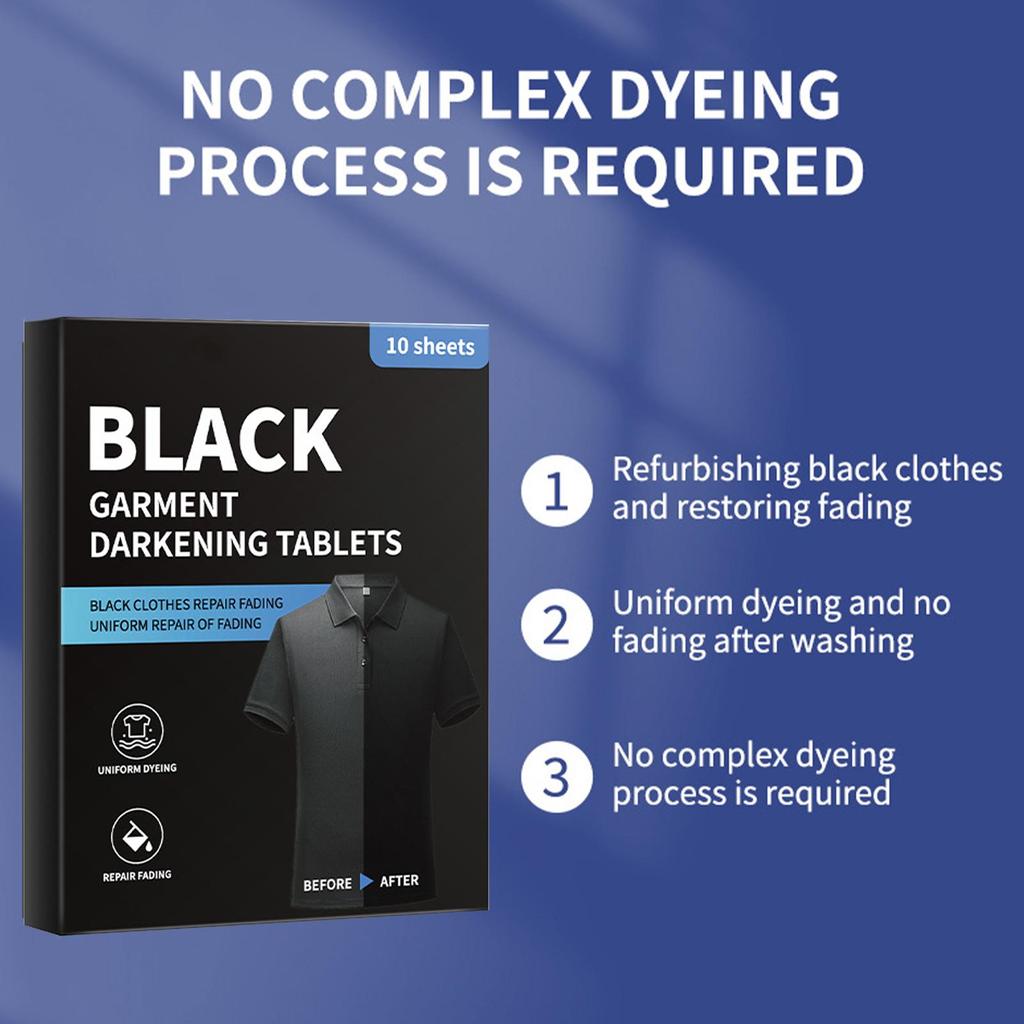 Black Laundry Tablets Color Catcher Sheets 10 PCS Count Fabric Guard Black Clothing Color Restorer Sheet For Trouser Quilt Cover